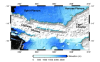 MOLA map of E Coprates Chasma, annotated